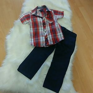 Lucky Brand Plaid Button Down Shirt-3T